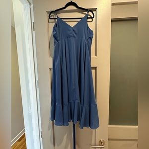 Blue wrap dress